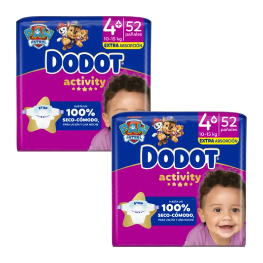 Dodot Activity Size 4+ (10-15Kg), 52 Nappies