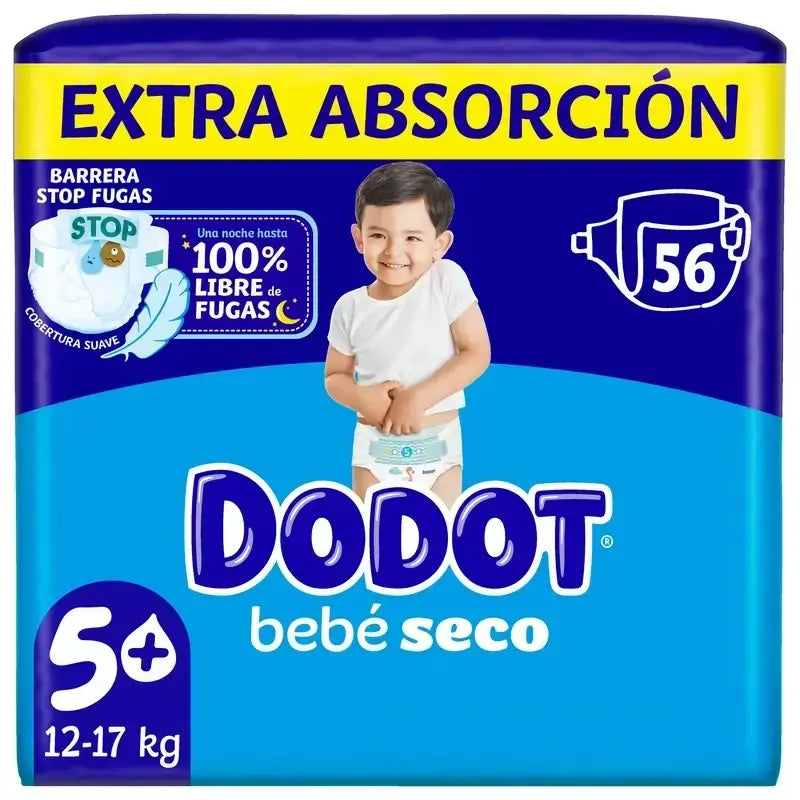 Dodot Baby Dry Baby Size 5 Extra Jumbo, 2x56 Nappies