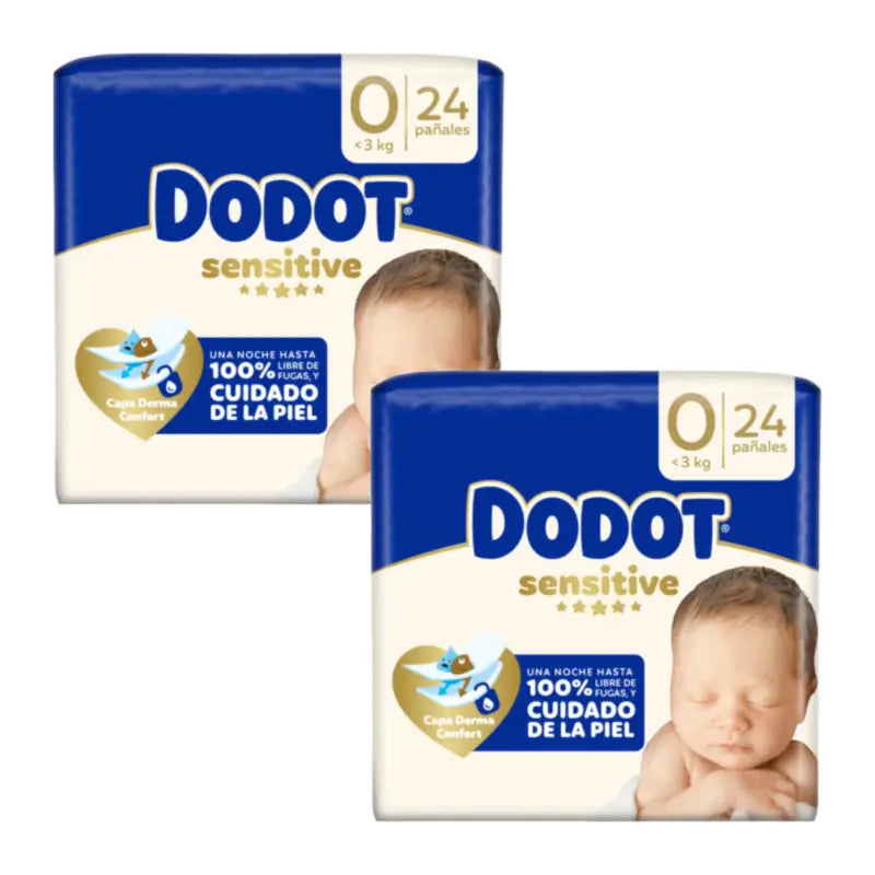 Dodot Sensitive Size 0 Newborn, 48 Diapers
