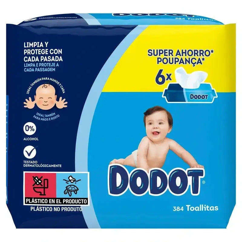 Dodot Baby Wipes, 2x384 pieces
