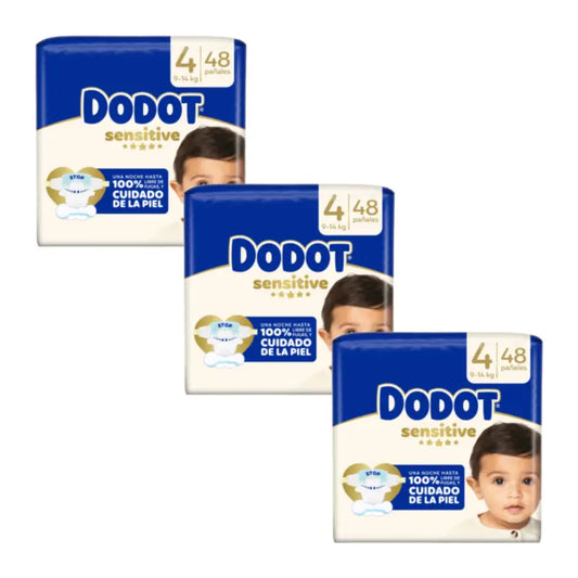 Dodot Sensitive Size 4 (6-10 Kg), 144 Nappies