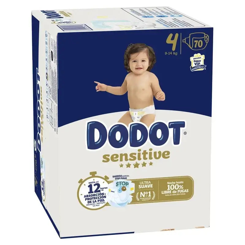 Dodot Sensitive Size 4 For Baby, 9 Kg, 14 Kg, 210 Nappies
