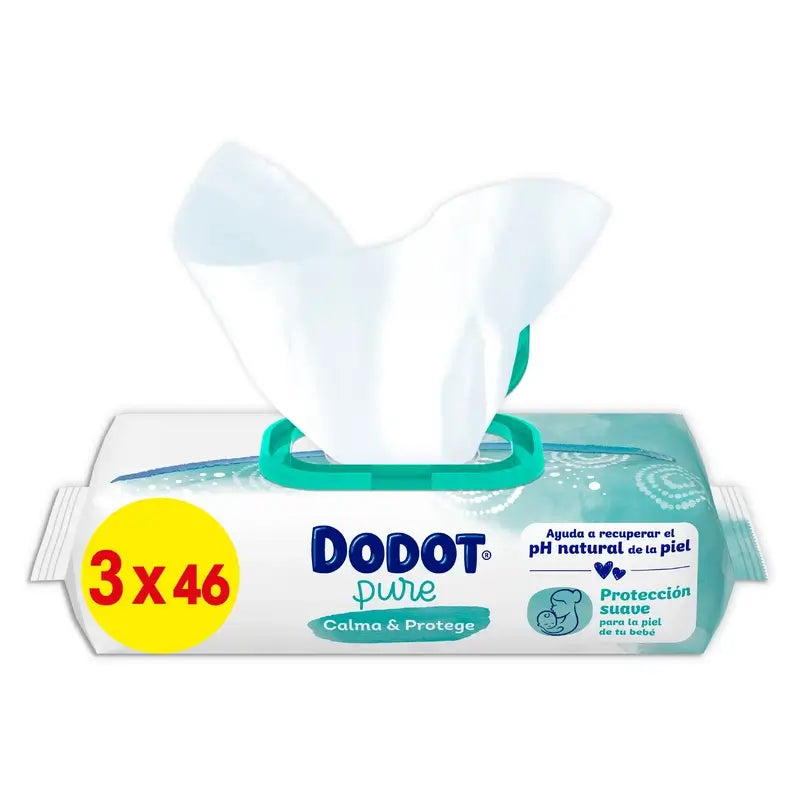 Dodot Pure Soothe & Protect Baby Wipes, 6 X 46 pieces