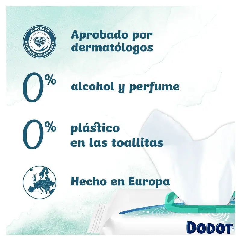 Dodot Pure Soothe & Protect Baby Wipes, 9 X 46 pieces