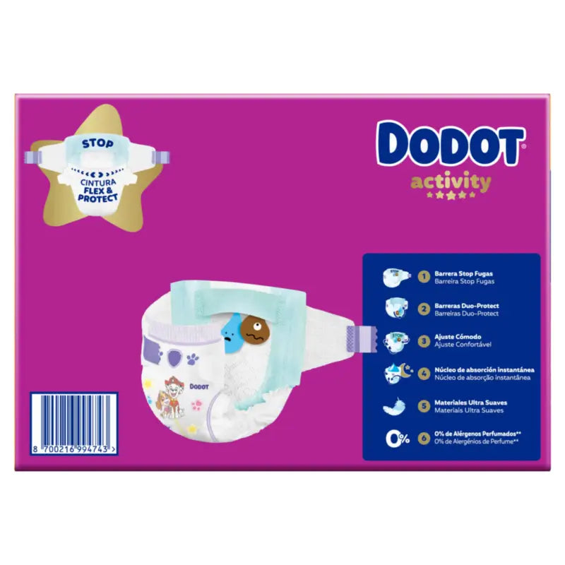 Dodot Activity Size 6+, 14kg-19kg, 117 Nappies
