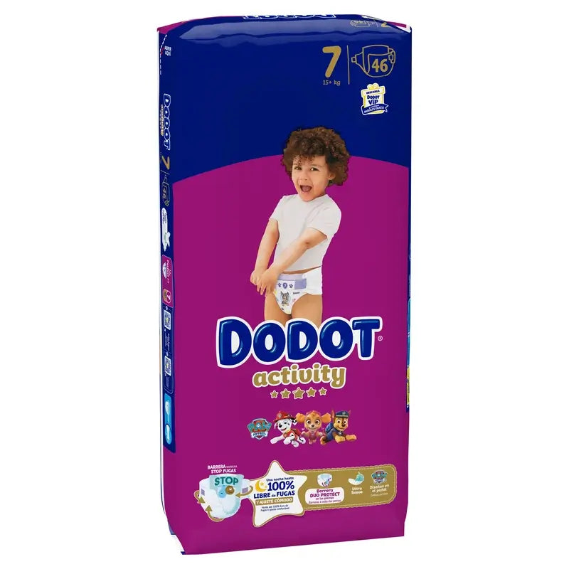 Dodot Activity Size 7, 15kg+, 46 Nappies