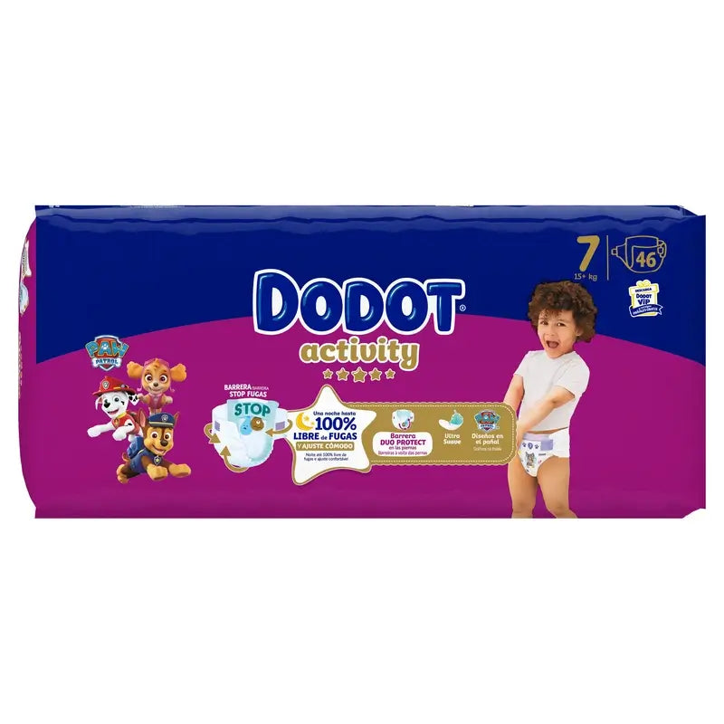 Dodot Activity Size 7, 15kg+, 46 Nappies