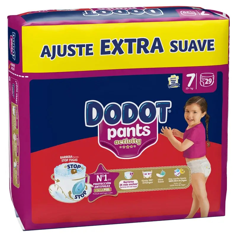 Dodot Activity Pants Nappy Pants Size 7, 15kg+, 29 Nappies
