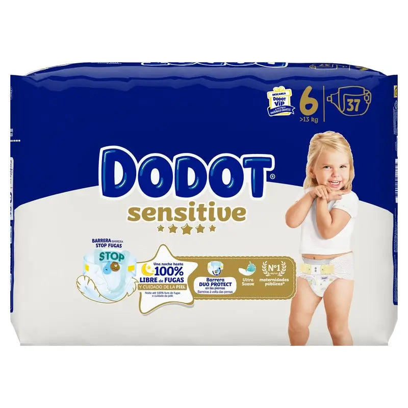 Dodot Sensitive Size 6, >13kg, 37 Nappies