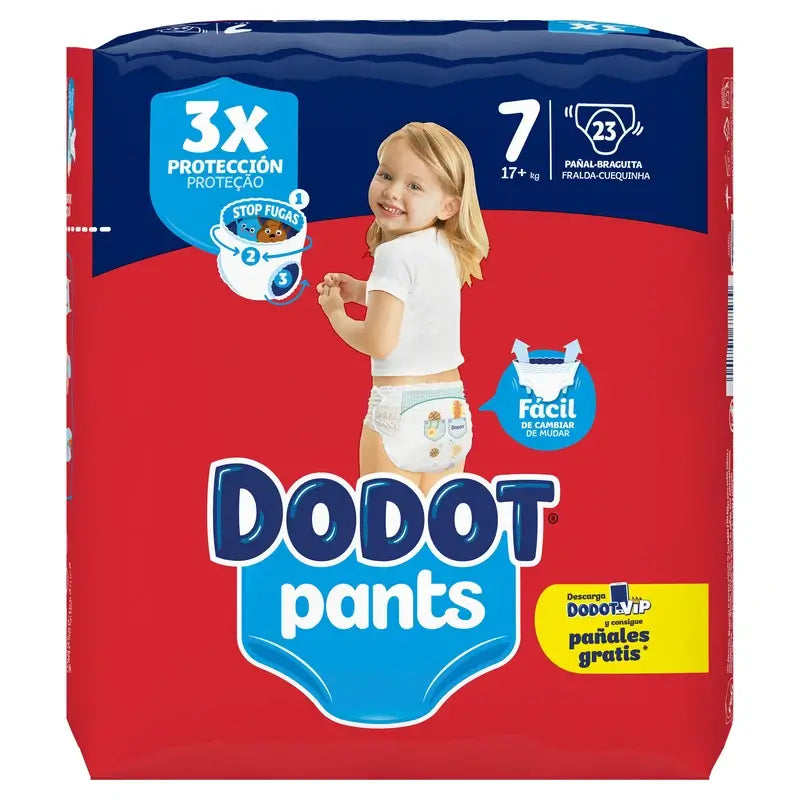 Dodot Pants Nappy Panty Size 7 (+17 Kg), 23 units