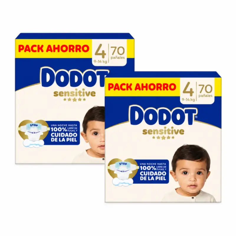 Dodot Sensitive Box Size 4, 2x70 Nappies