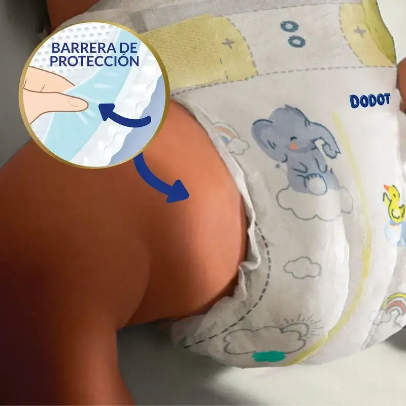 Dodot Sensitive Extra Jumbo Nappy Size 3+, Pack 2 x 56 Nappies