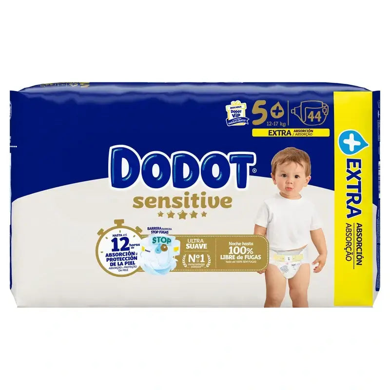 Dodot Sensitive Extra Jumbo Size 5, 88 Nappies + Dodot Pure Aqua 288 Wipes