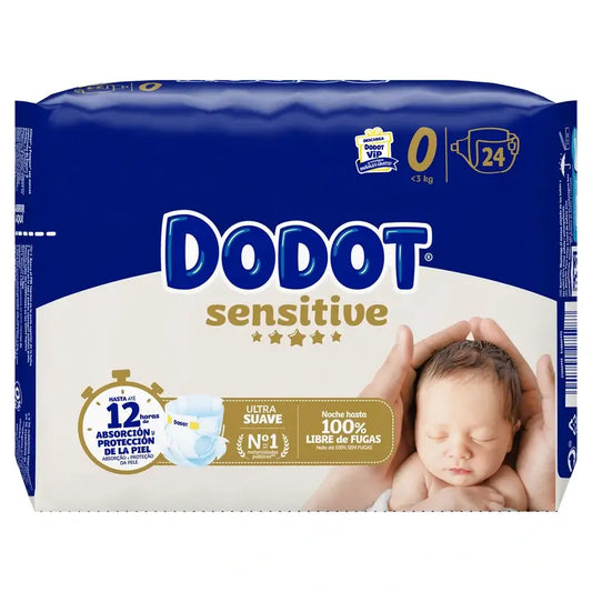 Dodot Sensitive Newborn Nappy Size 0 - 24 pieces