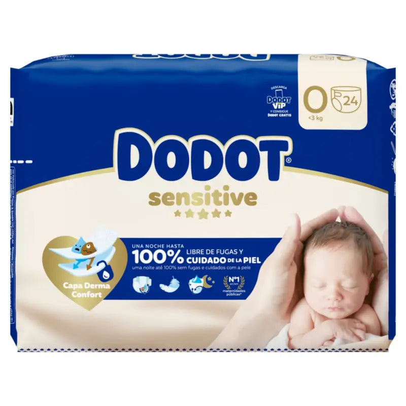Dodot Sensitive Size 0, 24 Nappies