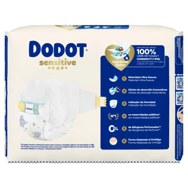 Dodot Sensitive Size 0, 24 Nappies