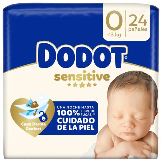 Dodot Sensitive Size 0, 24 Nappies