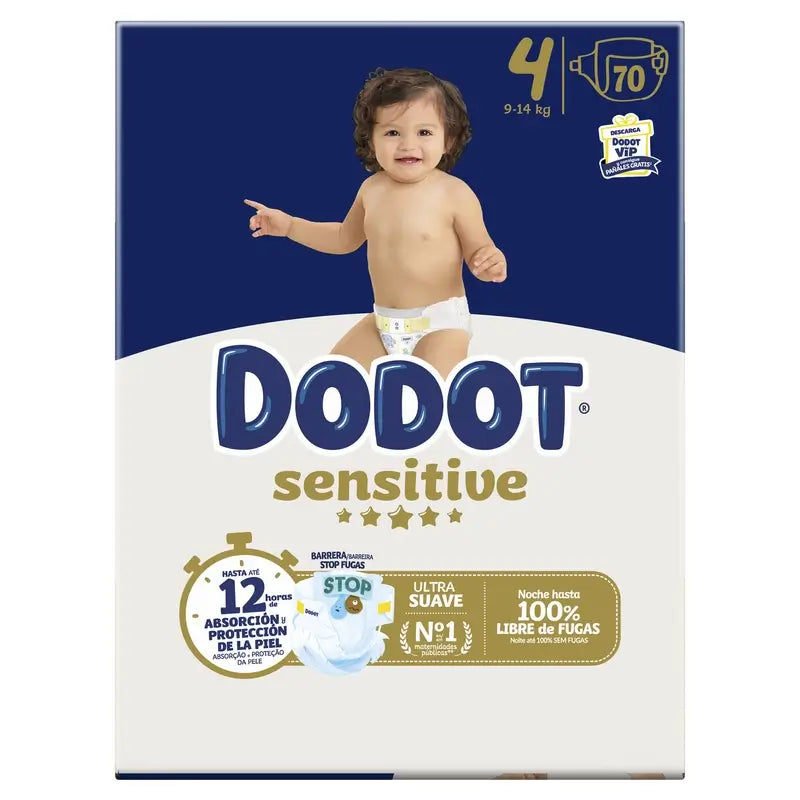 Dodot Sensitive Box Size 4, 70 Nappies