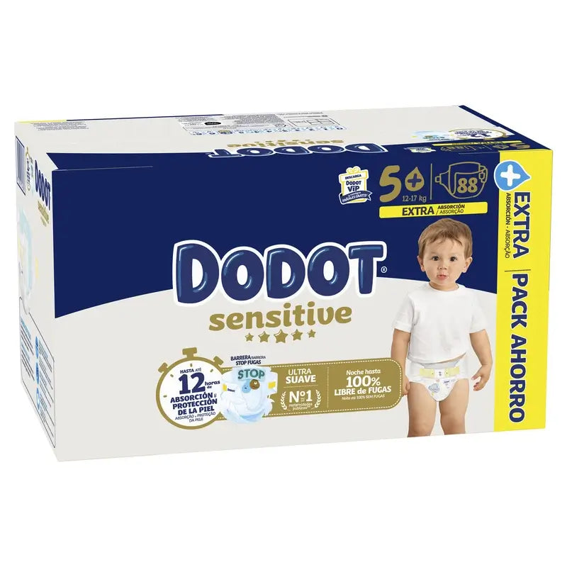 Dodot Sensitive Extra-Box Size 5+, 88 Nappies