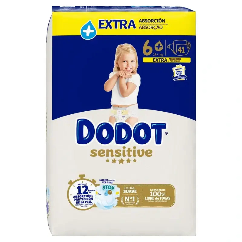 Dodot Sensitive Size 6, 82 Nappies + Dodot Pure Aqua 288 Wipes