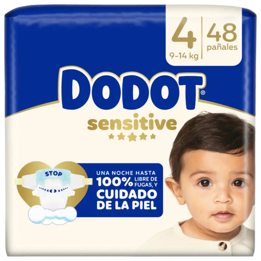 Dodot Sensitive Size 4 (9-14 Kg), 48 Nappies