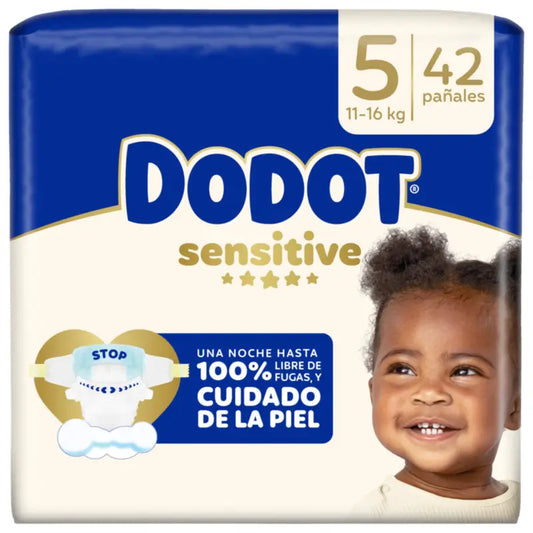 Dodot Sensitive Size 5 (12-16 Kg), 42 Nappies
