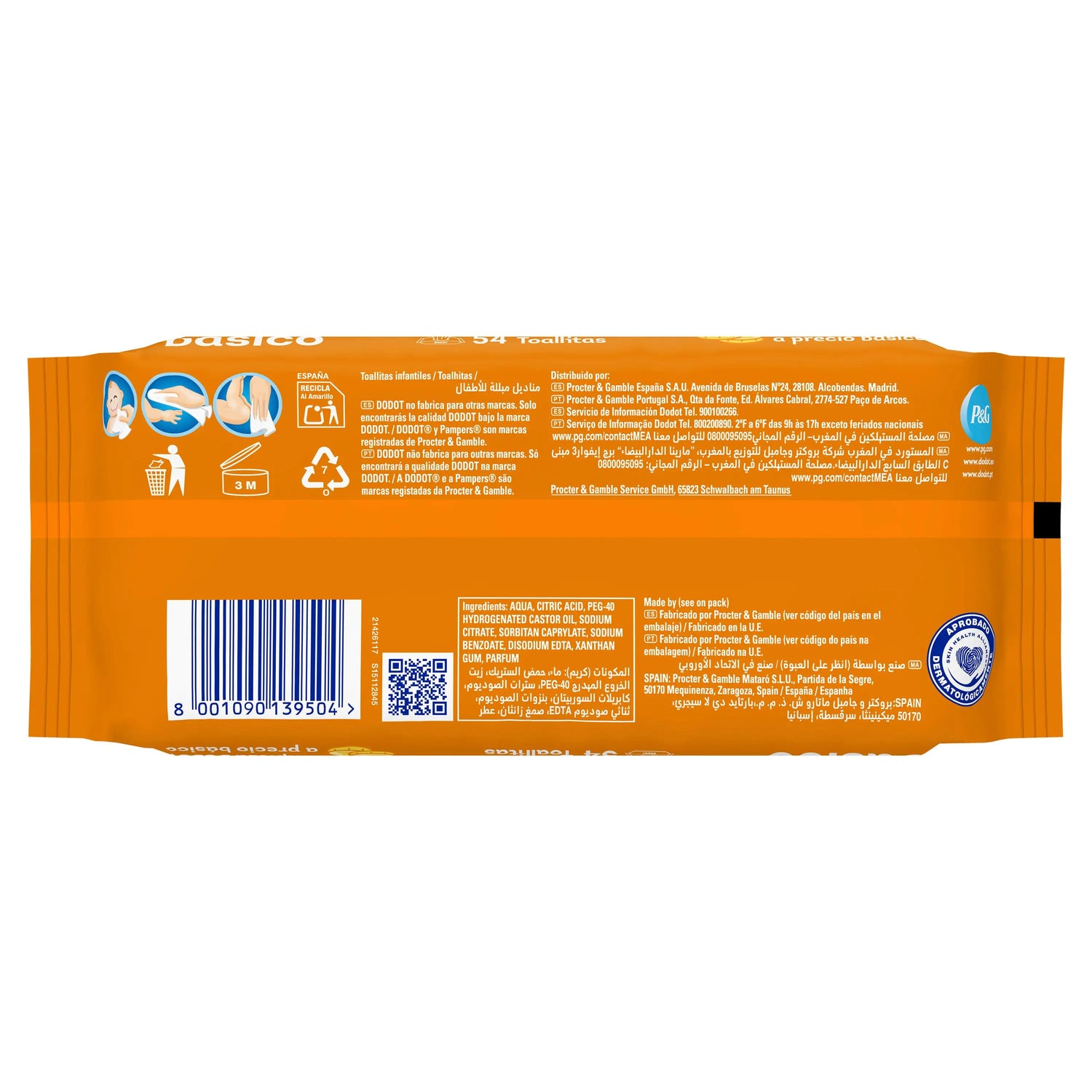 Dodot Dodot Wipes Basic, 54 Units