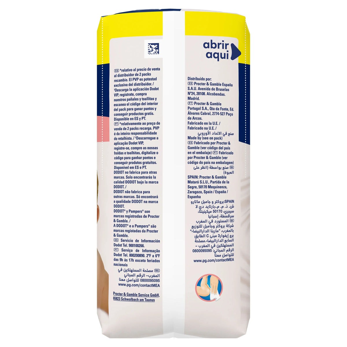 Dodot Sensitive Wipes, 4x56, 224 pieces (20% FREE)