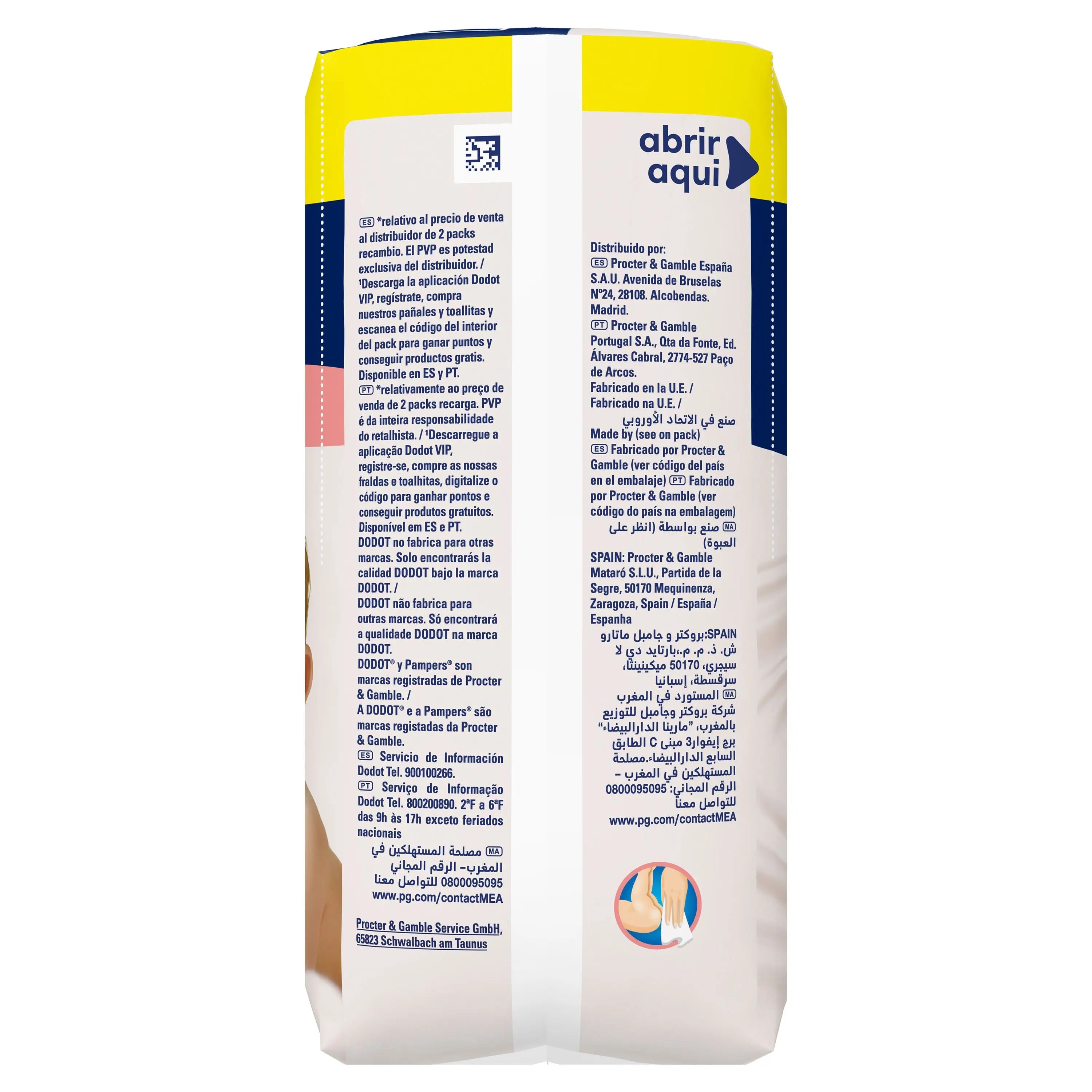 Dodot Sensitive Wipes, 4x56, 224 pieces (20% FREE)