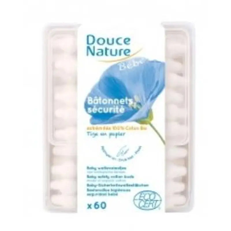 Douce Nature Cotton Baby Safety Sticks 60pcs.
