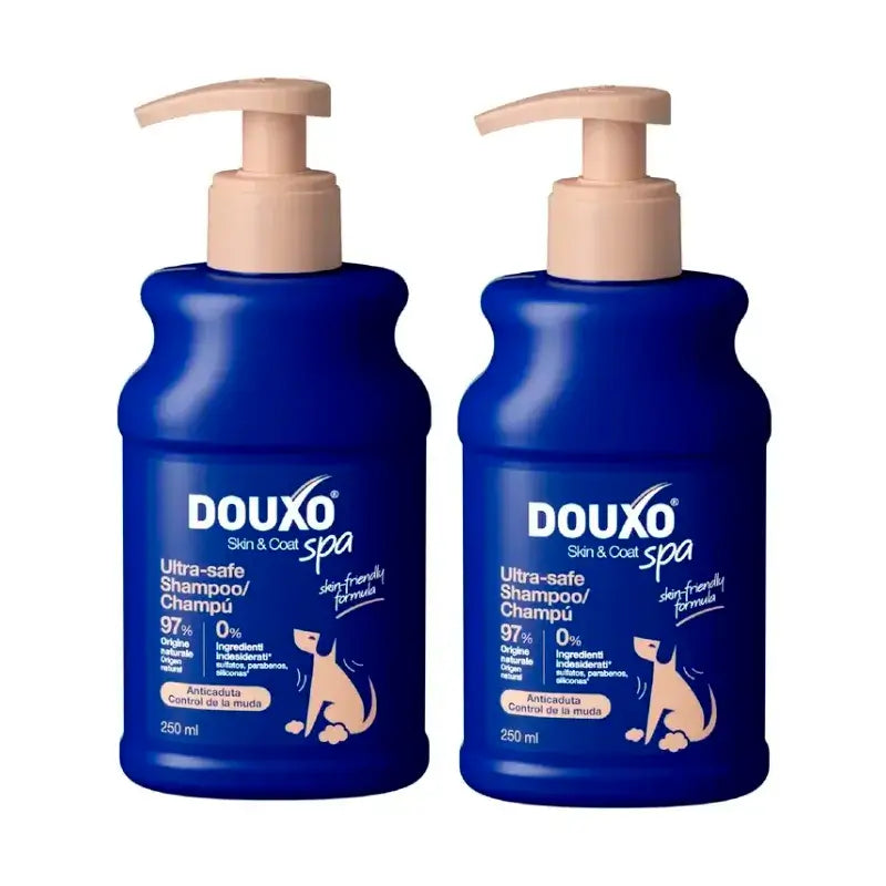 Douxo Skin & Coat Spa Moult Control Shampoo for Dogs, Pack 2 x 250 ml