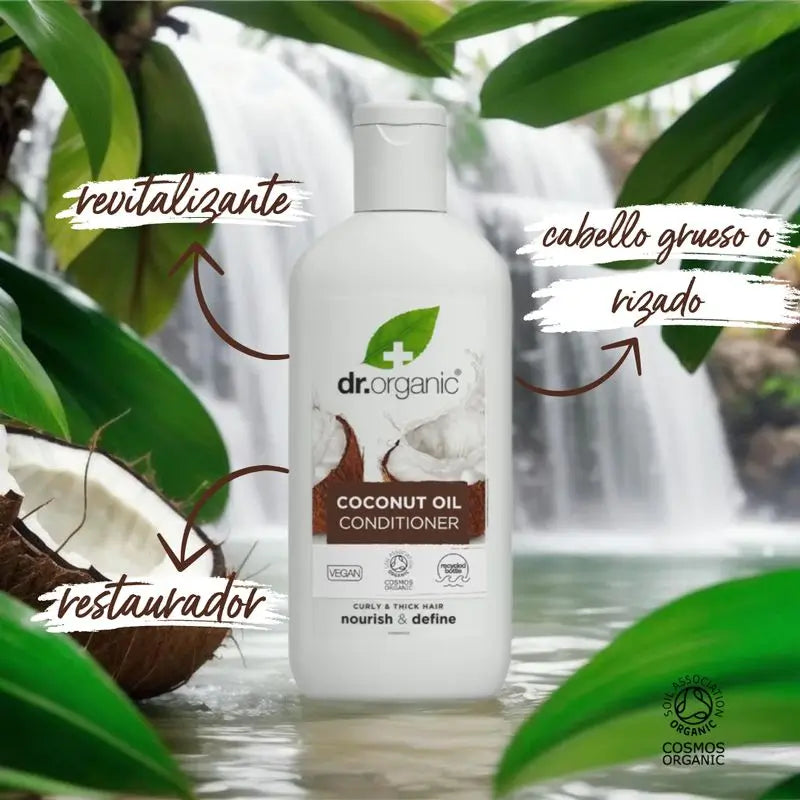 Dr.Organic Coconut Oil Conditioner Thick or Curly Hair, 265 ml