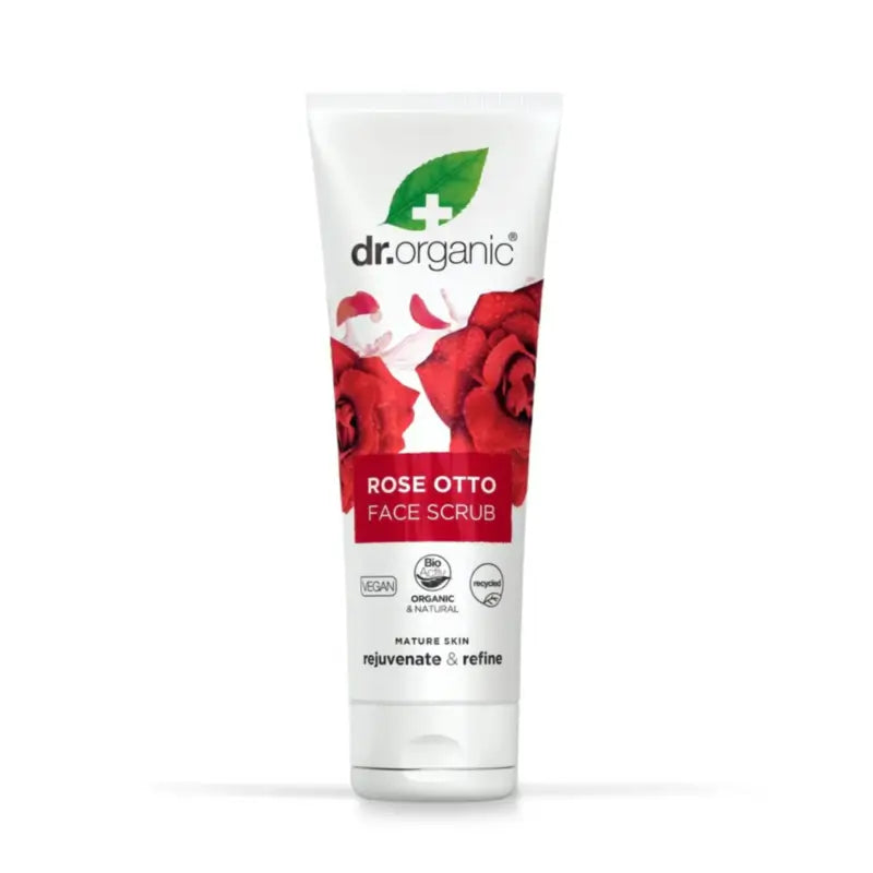 Dr.Organic Rosa Damascena Mature Skin Facial Scrub, 125 ml