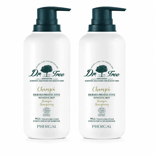 Dr. Tree Natural Dermo-Protective Shampoo for Sensitive Scalp 400ml, pack 2