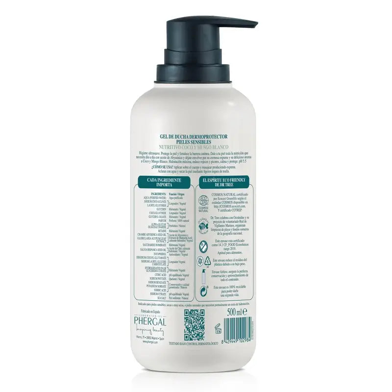Dr. Tree Natural Coconut Nourishing Shower Gel Sensitive Skin 500Ml