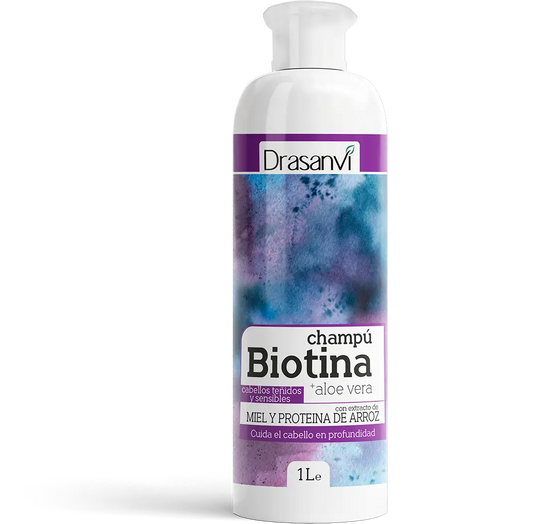 Drasanvi Biotina Shampoo and Aloe Vera for Colour Treated and Sensitive Hair , 1 l bottle