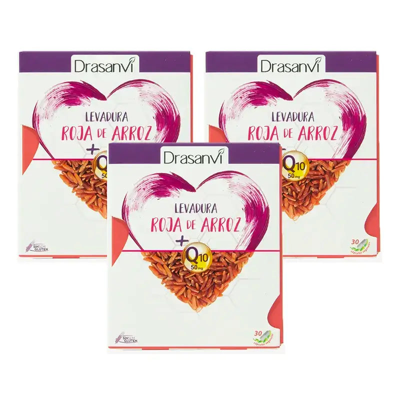 Drasanvi Yeast Red Rice (2,9 Mg Monacolin K) Coenzyme Q10, 3X30 Capsules
