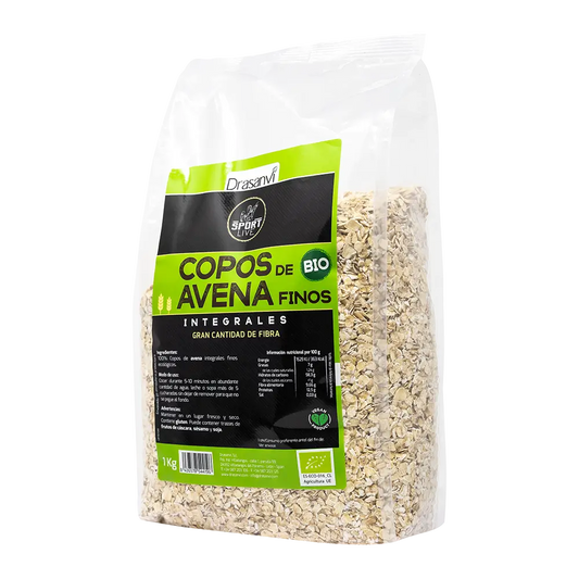 Drasanvi Sport Live Fine Oat Flakes Wholemeal Organic , 1 kg