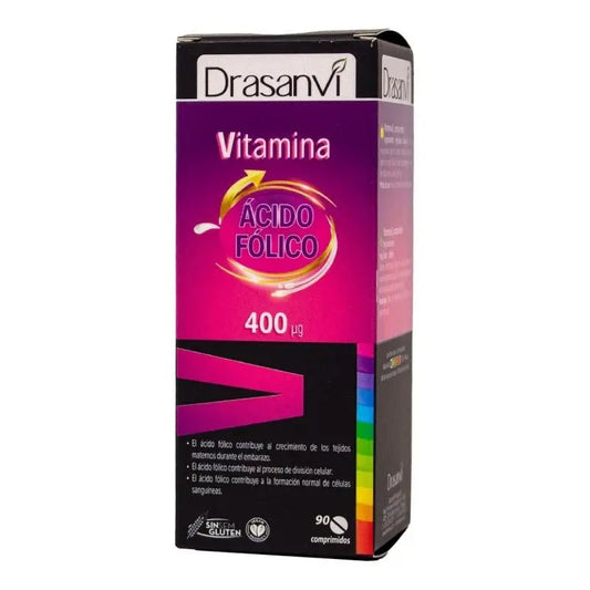 Drasanvi Vitamin B9 400µg Folic Acid , 90 tablets