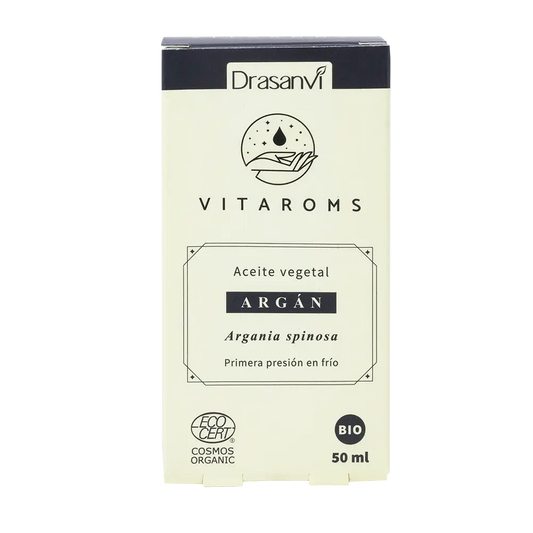 Drasanvi Vitaroms Argan Vegetable Oil Bio (First Cold Pressure) Ecocert , 50 ml