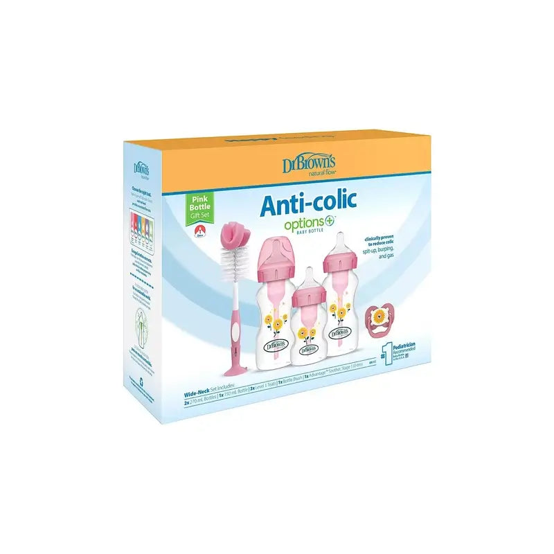 Dr.Brown's Pink Wide Mouth Options+ Gift Pack