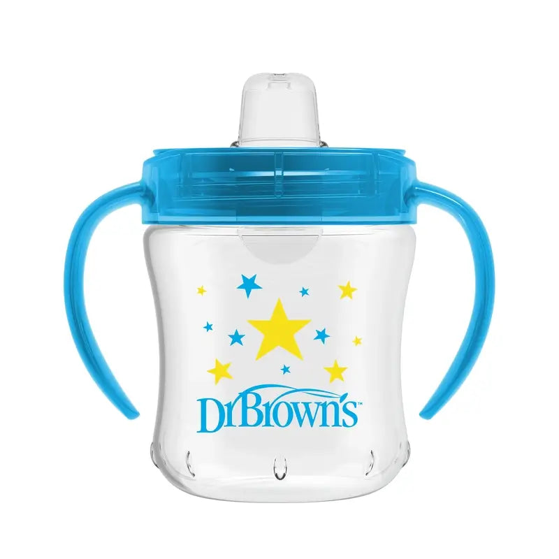 Dr.Brown's Soft Mouthpiece Transition Cup Blue Stars, 180 ml
