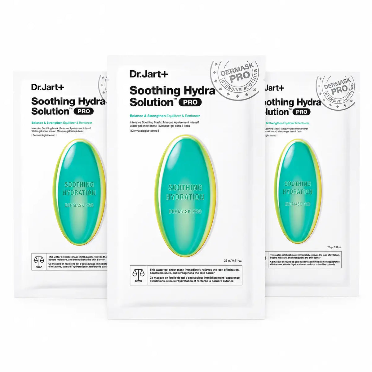 Dr.Jart+ Dermask Hydra Solution Pro Intensive Soothing Face Mask, 26 Gr , pack 3