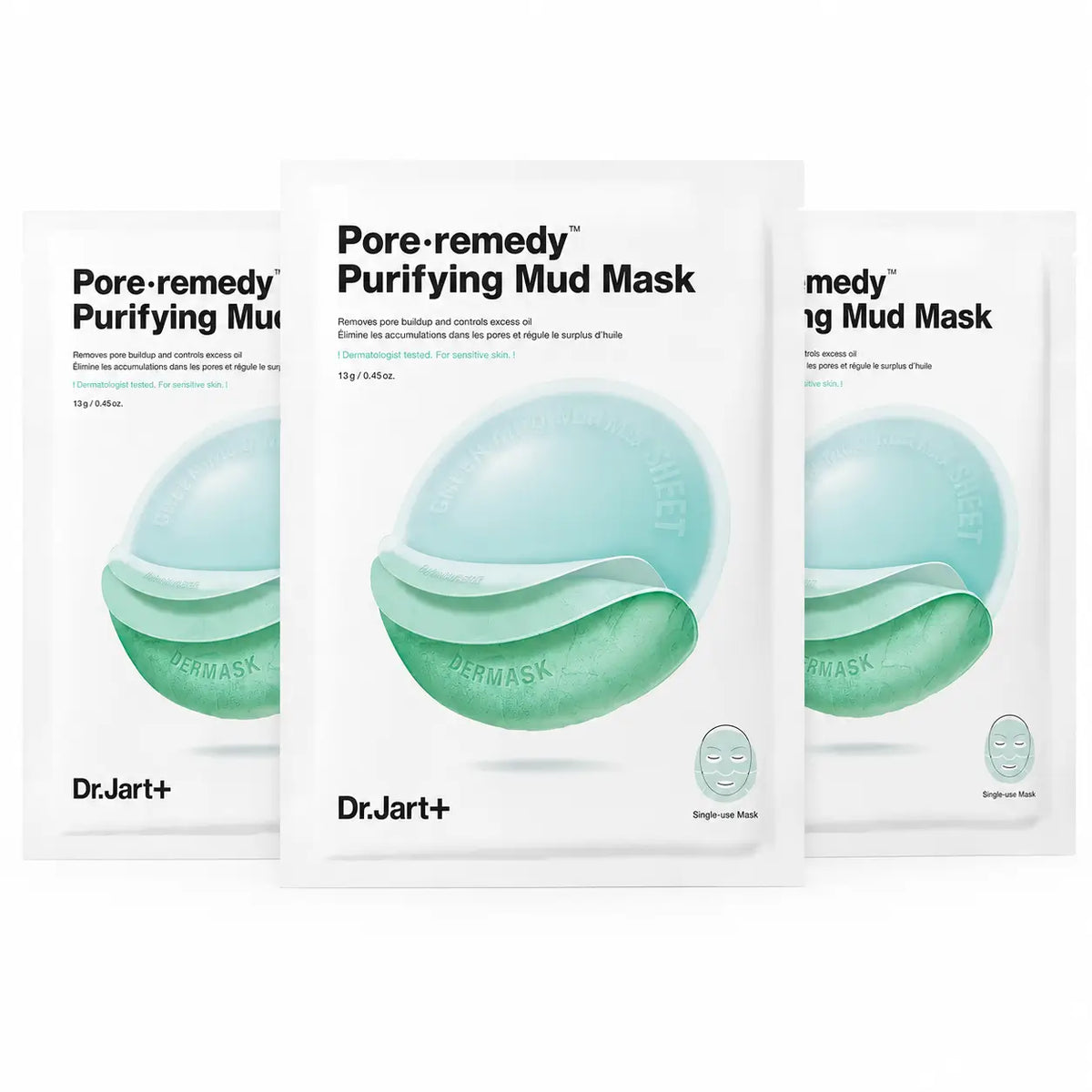Dr.Jart+ Pore Remedy Purifying Green Mud Mask, 13 Gr , pack 3