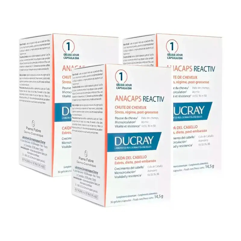 Ducray Anacaps Reactiv, Pack 3 x 30 capsules