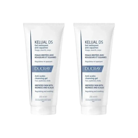 Ducray Kelual Ds Facial Cleansing Gel, 2X200 Ml