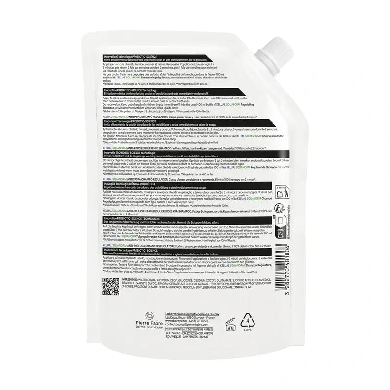 Ducray Kelual Squanorm Ch C Grease Eco Refill, 400 ml