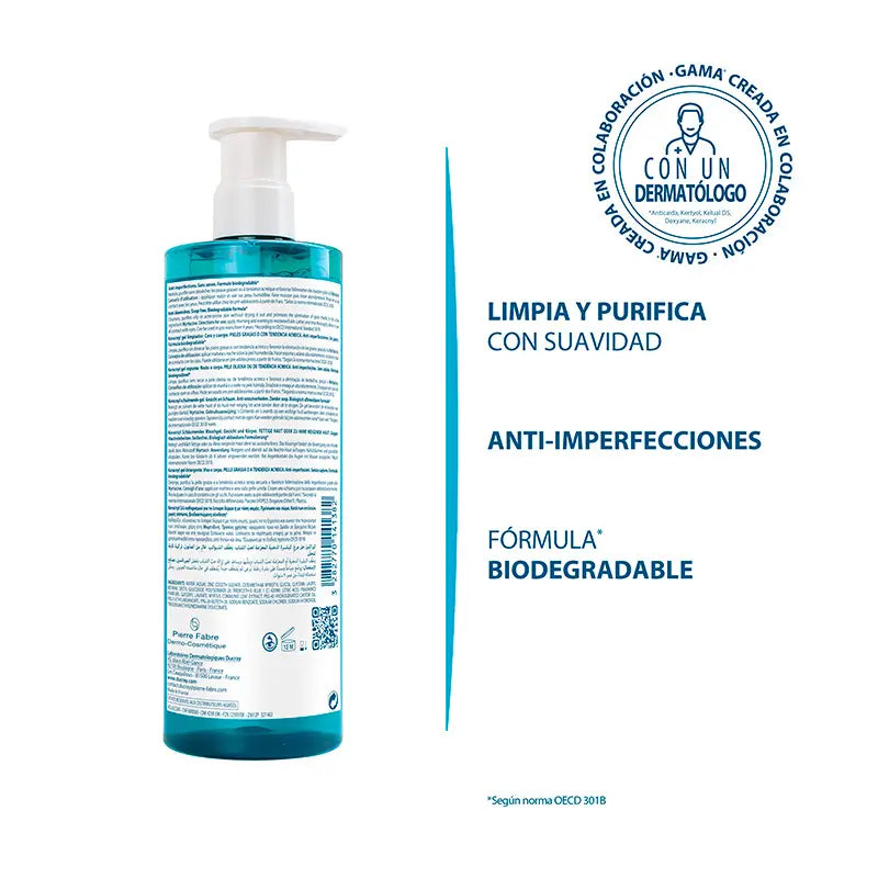Ducray Keracnyl Cleansing Gel 400 ml