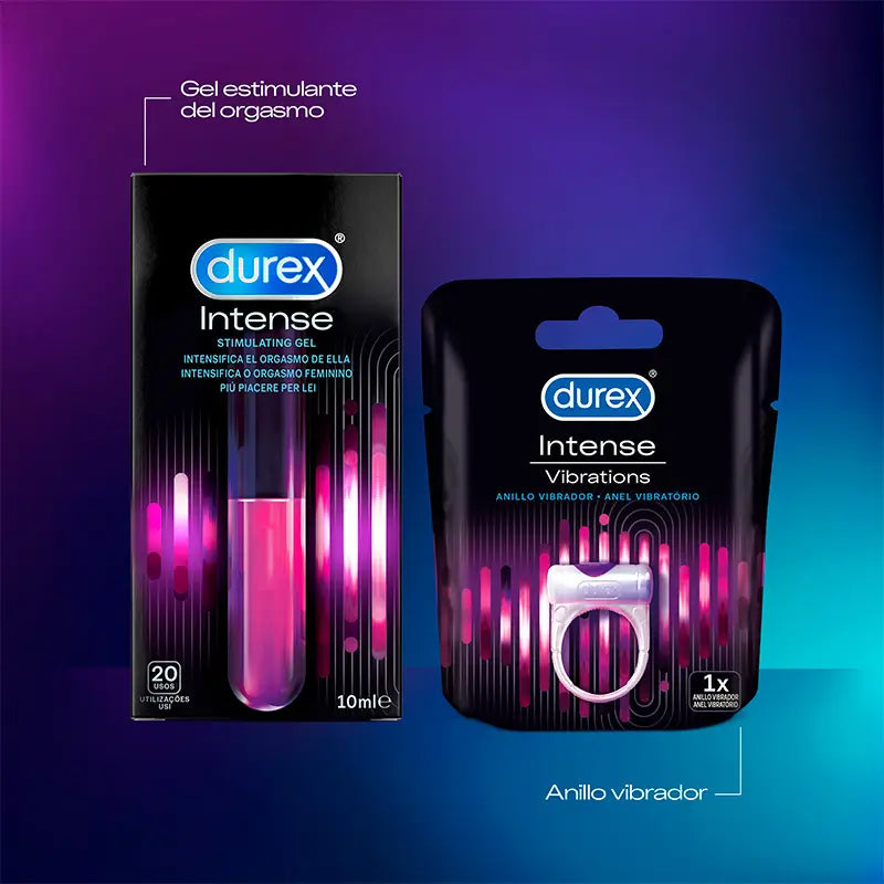 Durex Pack Intense Orgasmic Gel + Intense Orgasmic Vibrations Vibrating Ring