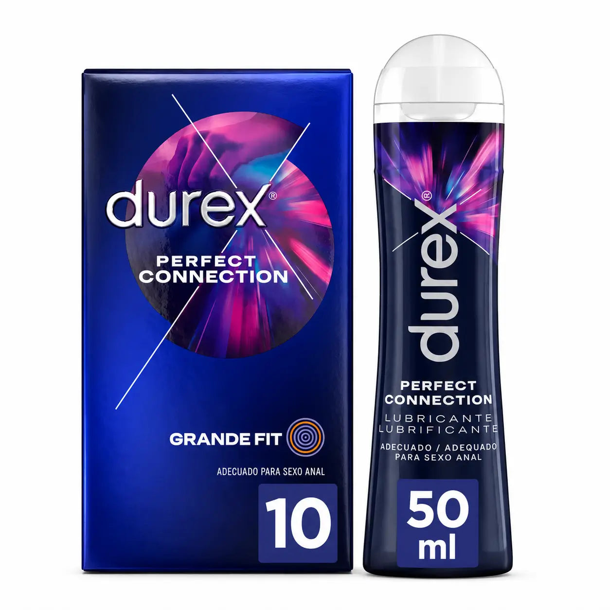 Durex Perfect Connection Pack: 10 Condoms + 50 ml Lubricant